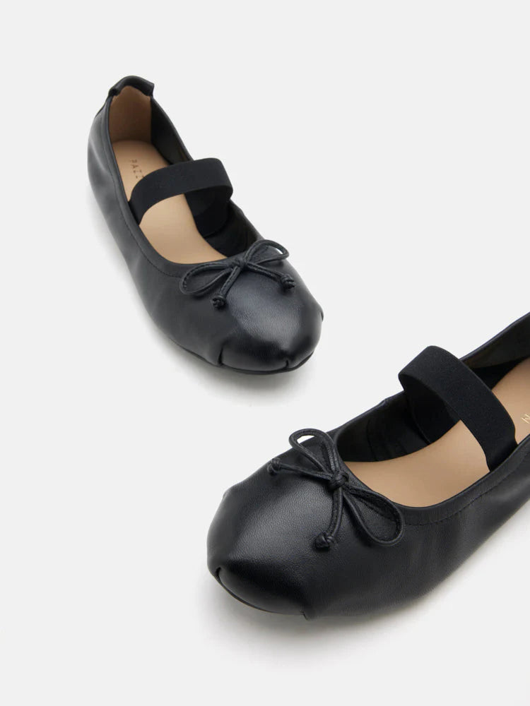 PAZZION, Delilah Bow Mary Janes, Black