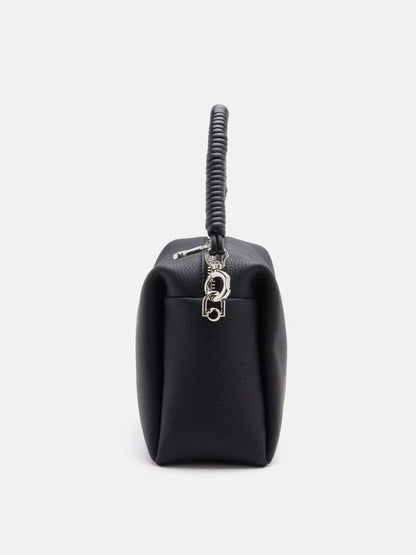 PAZZION, Donna Knotted Double Handle Bag, Black