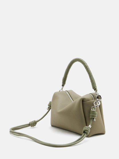 PAZZION, Donna Knotted Double Handle Bag, Green