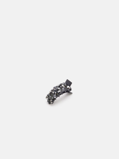 PAZZION, Dora Diamante Hair Clip, Pewter