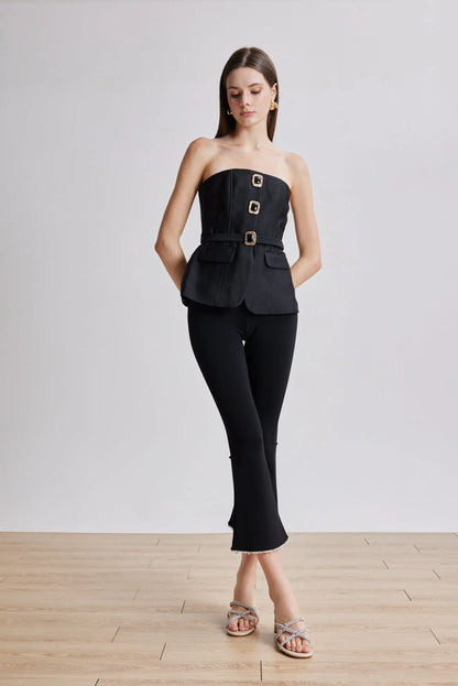 PAZZION, Ema Double Knot Crystal Sandal Heels, Champagne