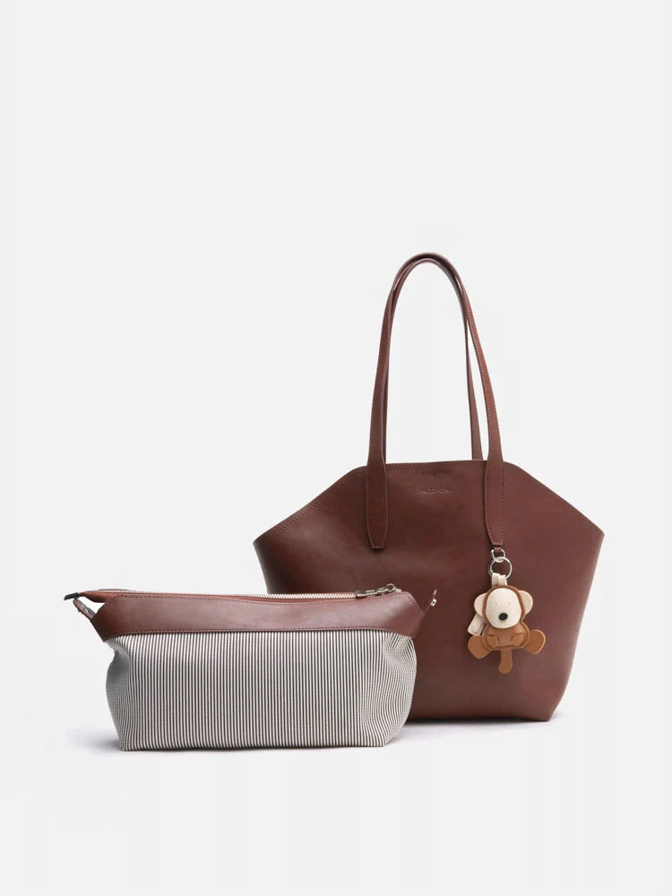 PAZZION, Emmanuelle Shoulder Bag, Brown