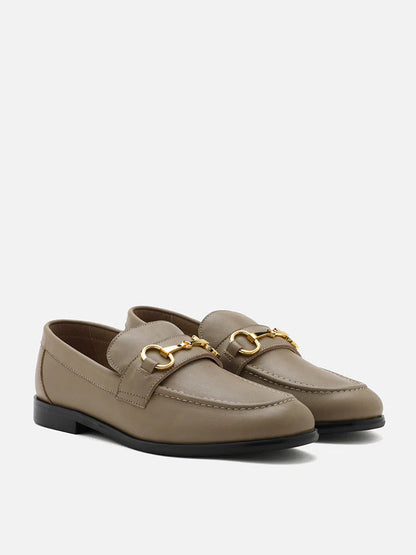 PAZZION, Everleigh Classic Loafers, Khaki