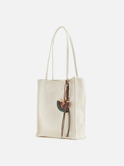 PAZZION, Fionarissa Leather Tote, Beige