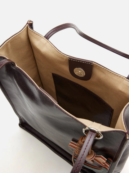 PAZZION, Fionarissa Leather Tote, Wine