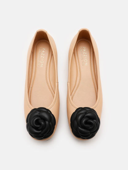 PAZZION, Floret Ballerinas, Almond