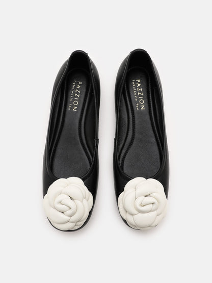 PAZZION, Floret Ballerinas, Black