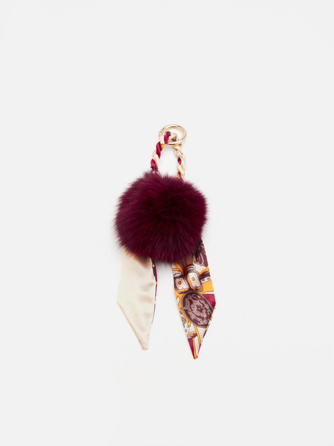 PAZZION, Frieda Fluff & Twilly Keychain, Wine