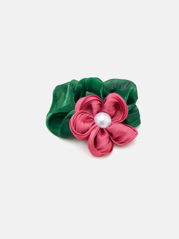 PAZZION, Gracie Bloom Scrunchie, Red