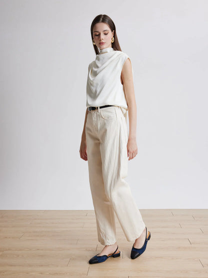 PAZZION, Hanneli Toe Cap Suede Slingback Flats, Darkblue