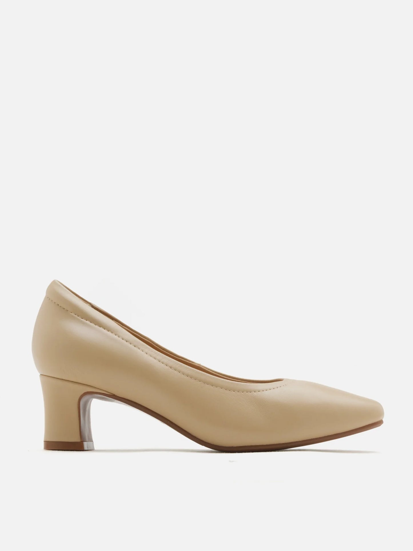 PAZZION, Herve Square Toe Low Heels, Almond