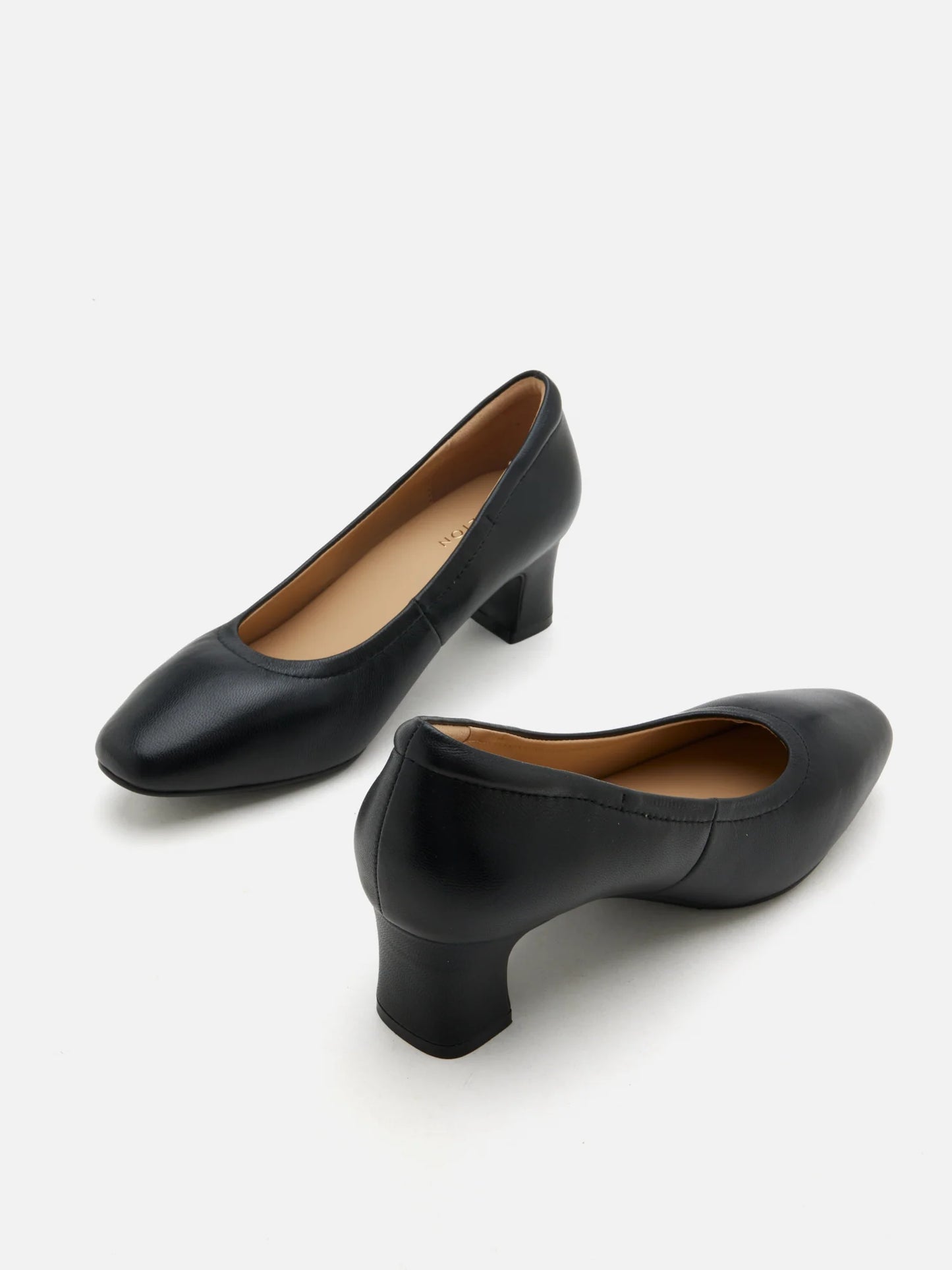 PAZZION, Herve Square Toe Low Heels, Black