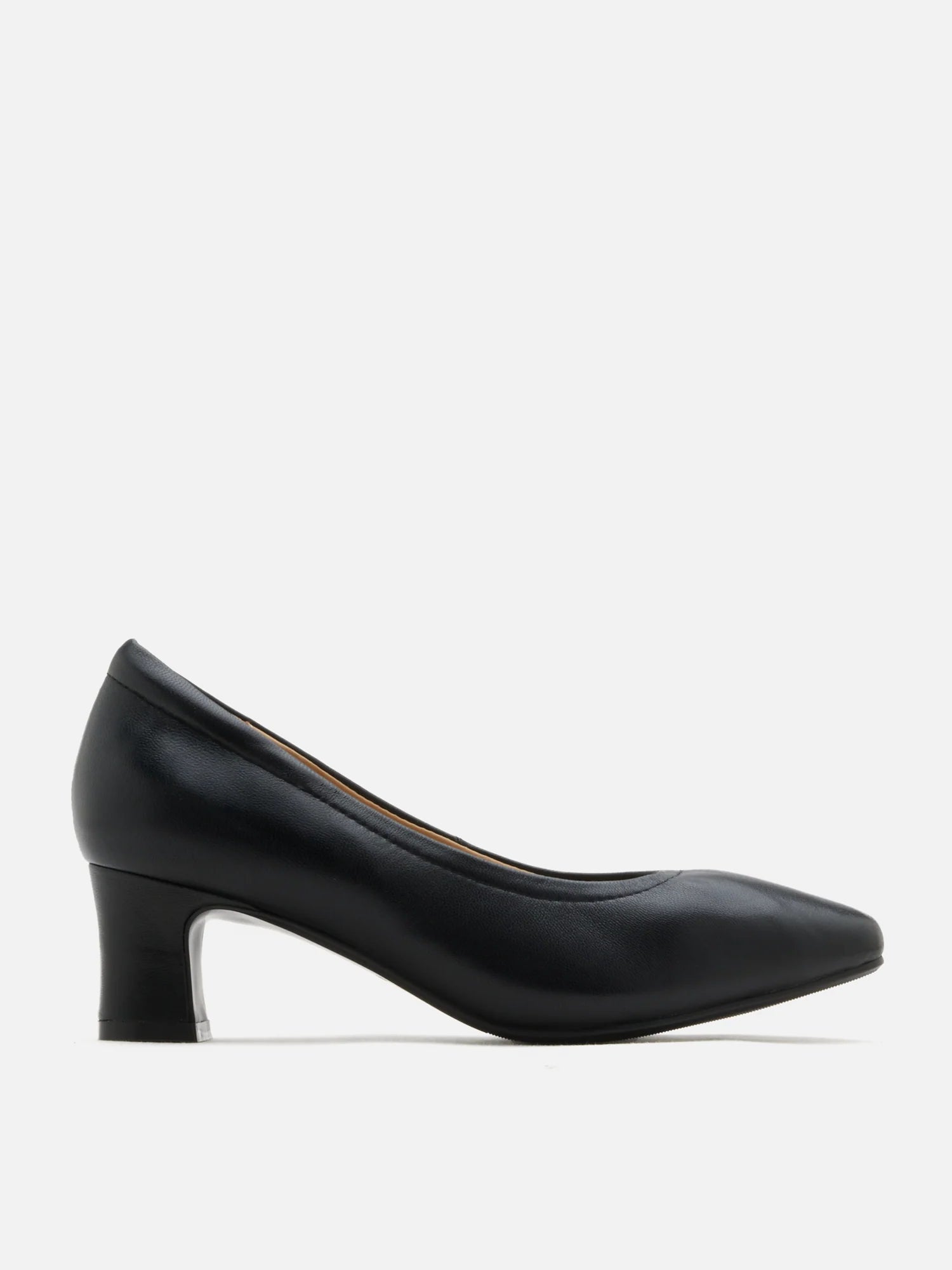 PAZZION, Herve Square Toe Low Heels, Black