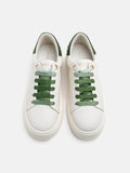 PAZZION, Icy Gradient Laced Up Leather Sneakers, Green