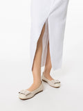 PAZZION, Jan Buckle Bow Square-Toe Flats, Beige