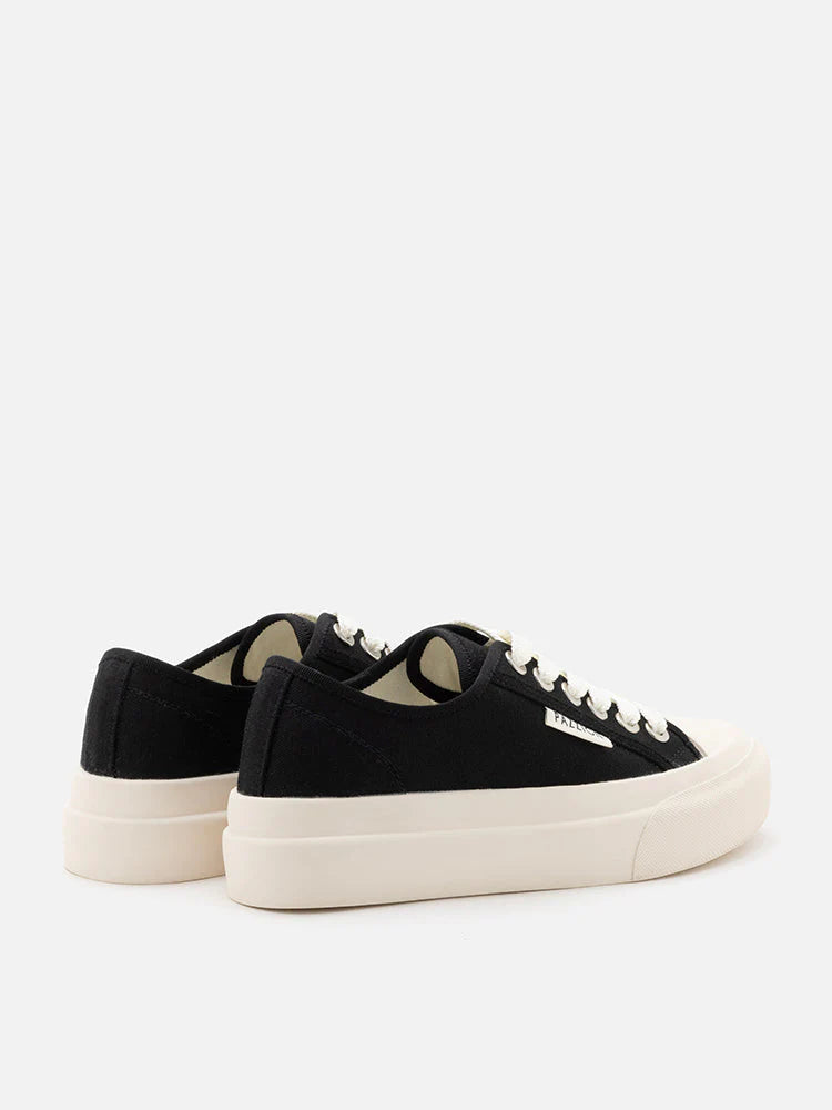 PAZZION, Jayla Canvas Sneakers, Black