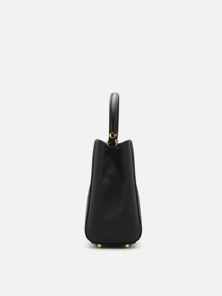 PAZZION, Jeanne Double Handle Bag, Black