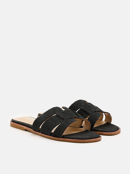 PAZZION, Kaizo Denim Slides, Black