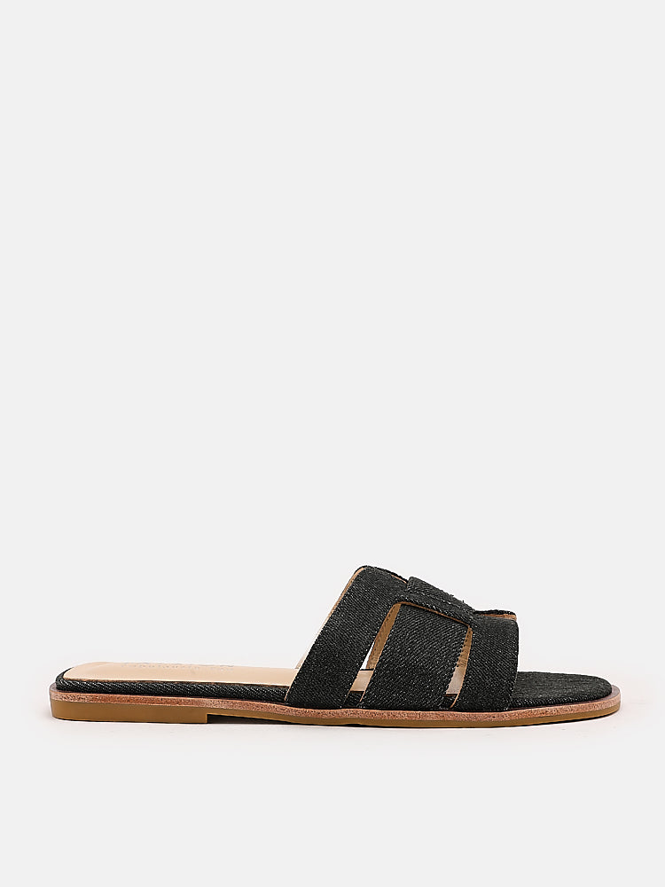 PAZZION, Kaizo Denim Slides, Black