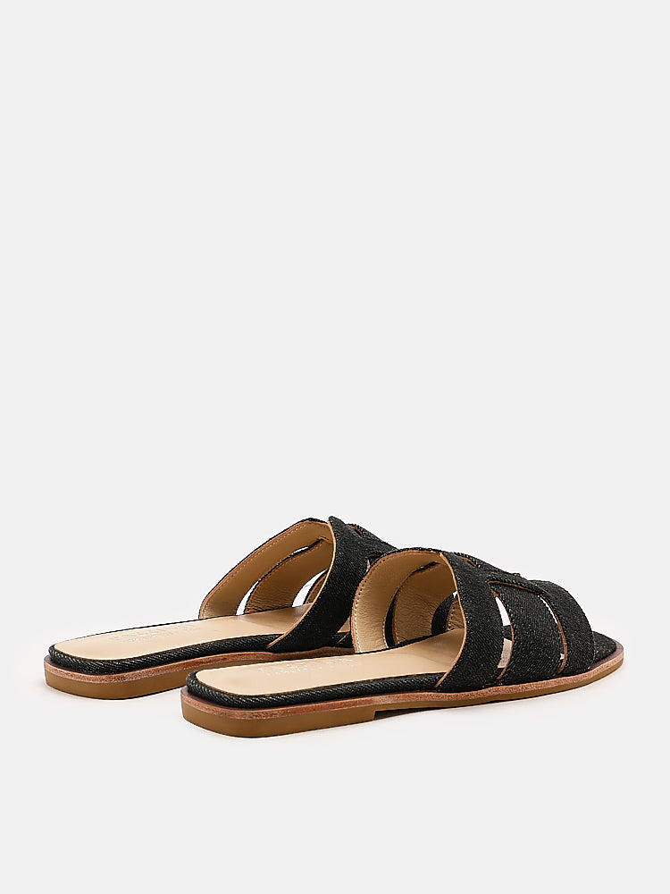 PAZZION, Kaizo Denim Slides, Black