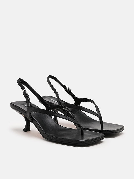 PAZZION, Kimi Strappy Kitten Heels, Black