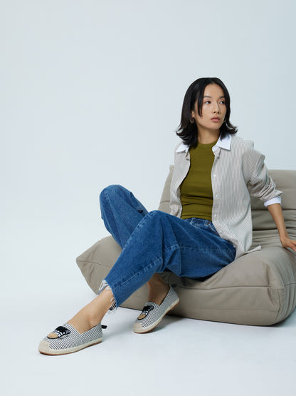 PAZZION, Larisse Horse Motif Espadrilles, Black