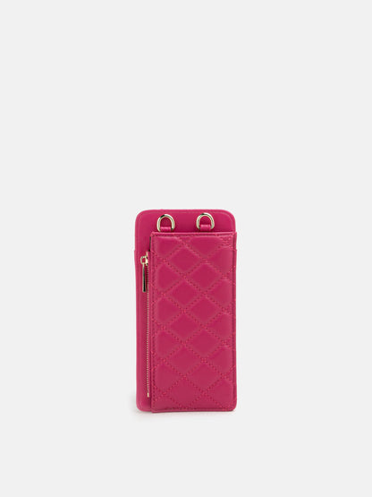 PAZZION, Leah Quilted Cross Body Utility Bag, Pink