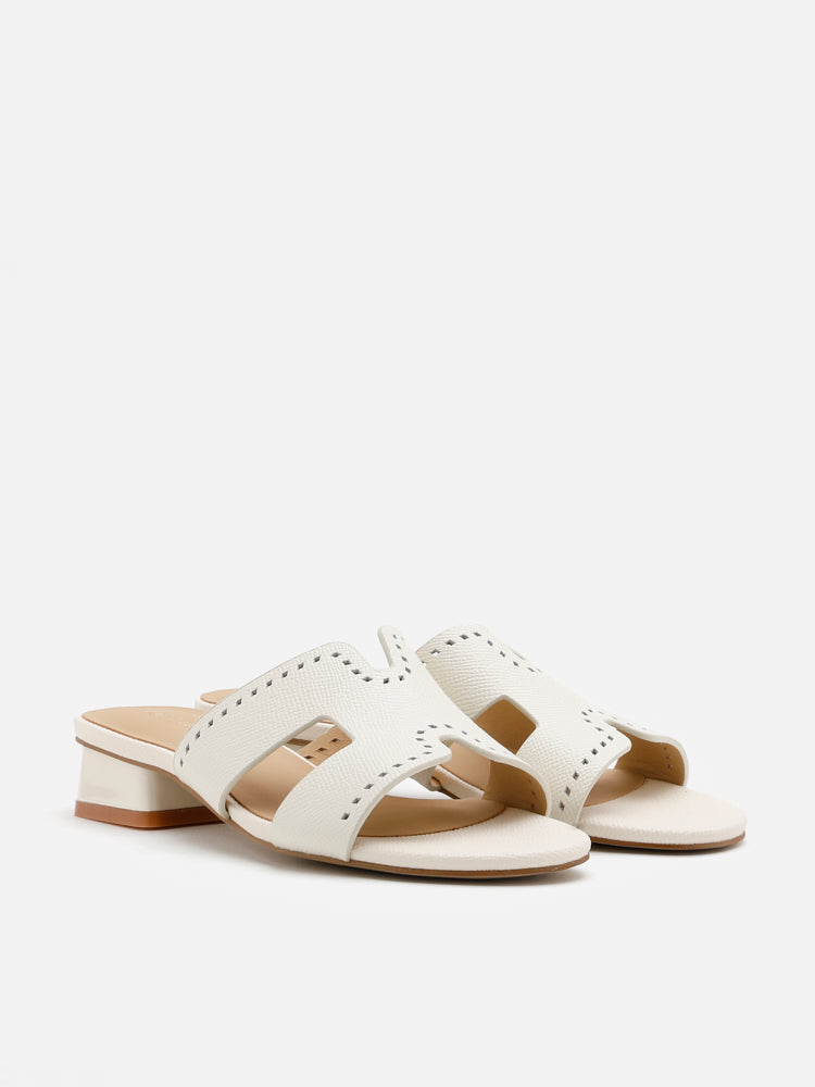 PAZZION, Leanne Caged Sandal Heels, Beige