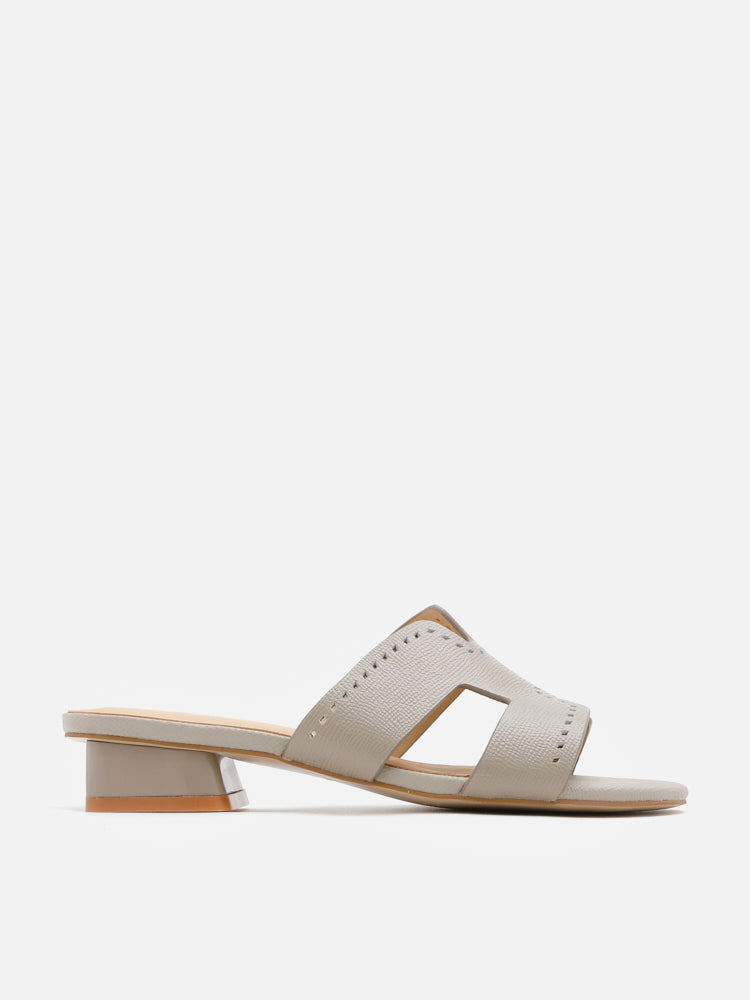 PAZZION, Leanne Caged Sandal Heels, Khaki