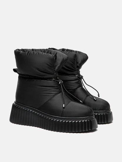 PAZZION, Leslie Puffer Down Boots, Black