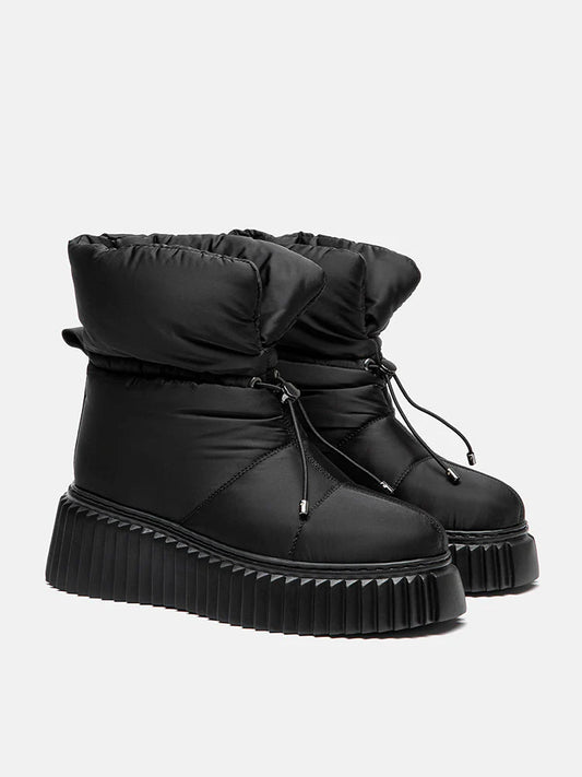 PAZZION, Leslie Puffer Down Boots, Black
