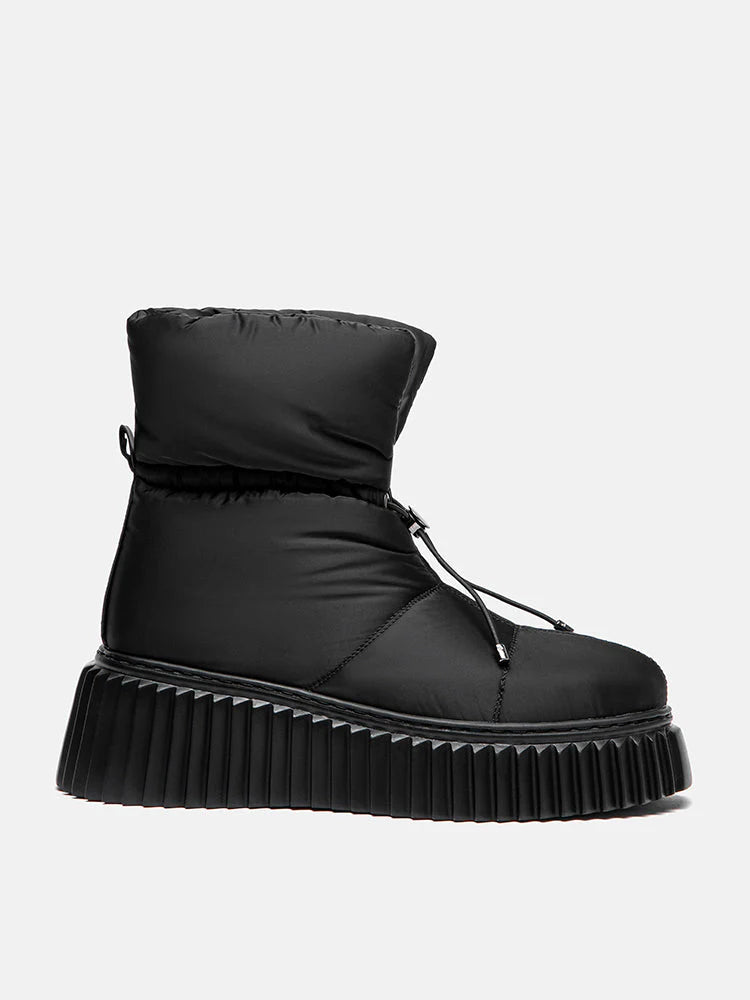 PAZZION, Leslie Puffer Down Boots, Black