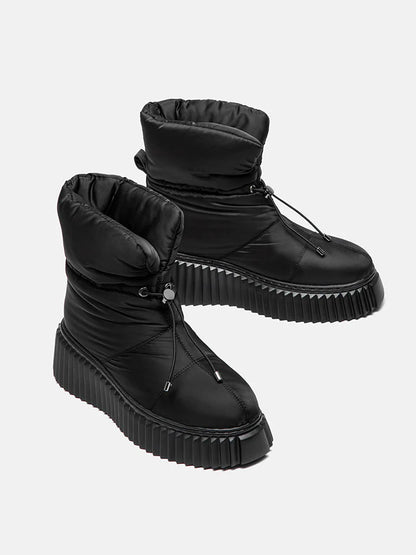 PAZZION, Leslie Puffer Down Boots, Black
