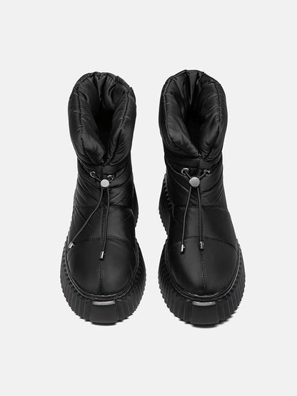 PAZZION, Leslie Puffer Down Boots, Black