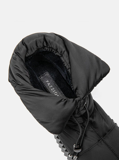 PAZZION, Leslie Puffer Down Boots, Black