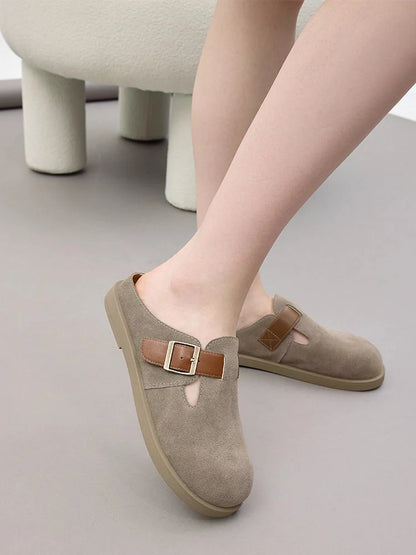 PAZZION, Lorelei Suede Mules, Grey