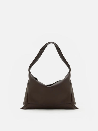 PAZZION, Lucia Slouchy Shoulder Bag, Brown