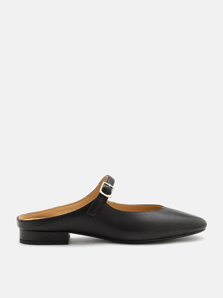 PAZZION, Maia Strapped Mules, Black