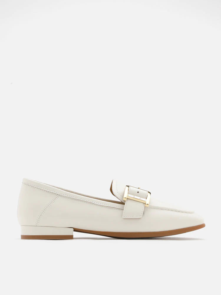 PAZZION, Marcel Classic Buckle Loafers, Beige