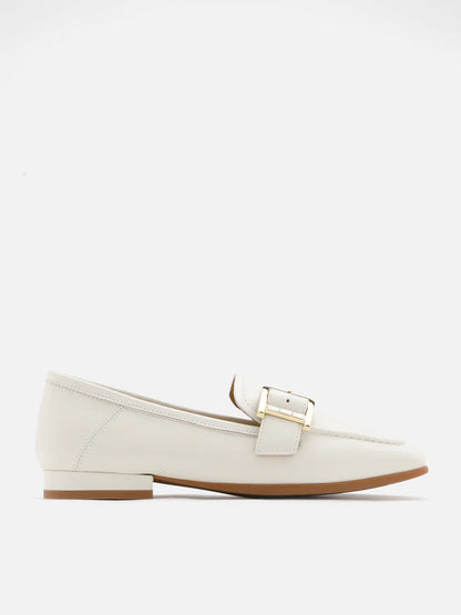 PAZZION, Marcel Classic Buckle Loafers, Beige