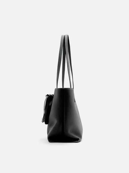 PAZZION, Marivyn Leather Tote, Black