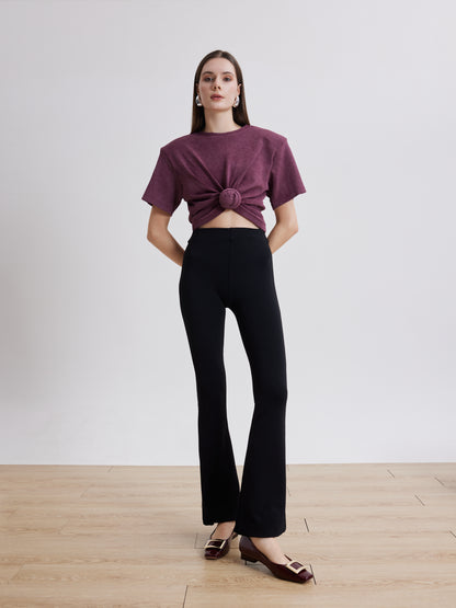 PAZZION, Marlie Buckle Patent Leather Low Heels, Wine