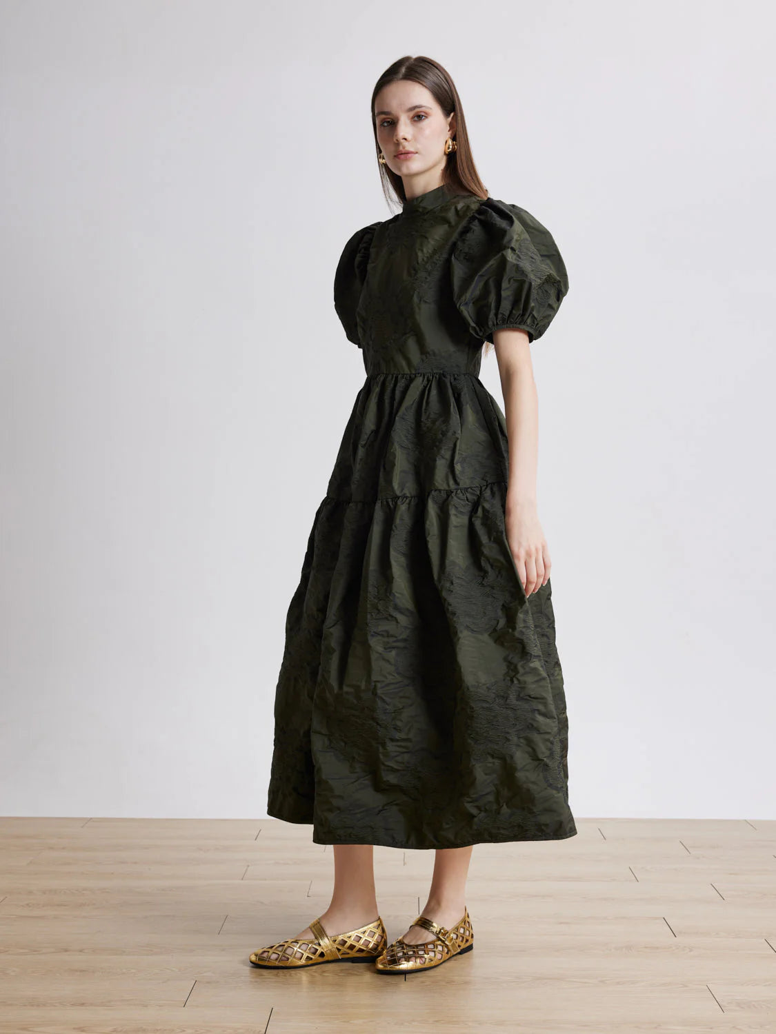 PAZZION, Mica Lattice Stitch Mary Janes, Gold