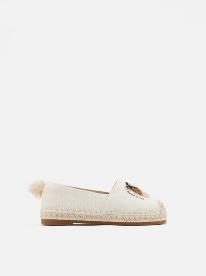 PAZZION, Mini Larisse Horse Motif Espadrilles, Beige