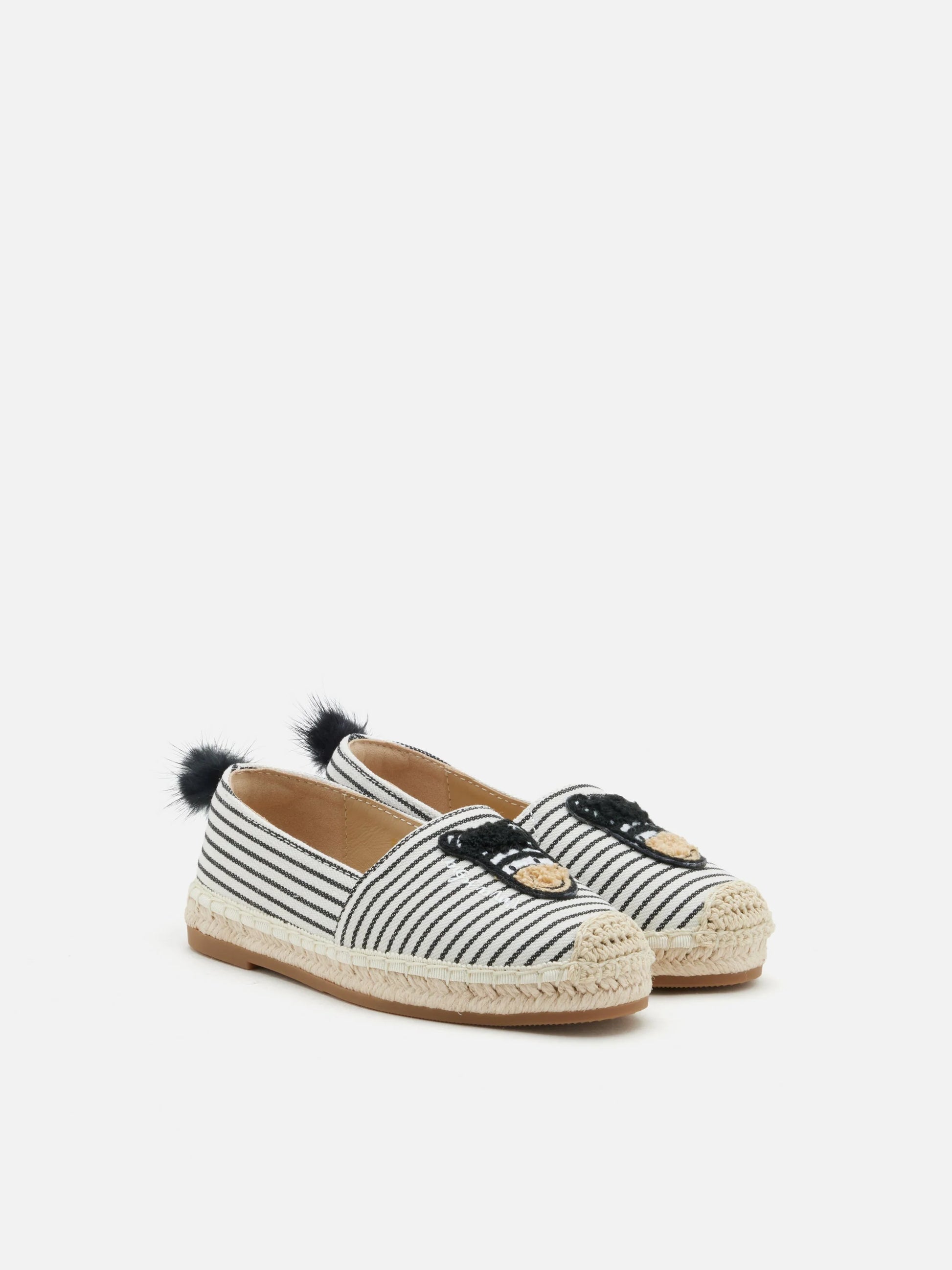 PAZZION, Mini Larisse Horse Motif Espadrilles, Black