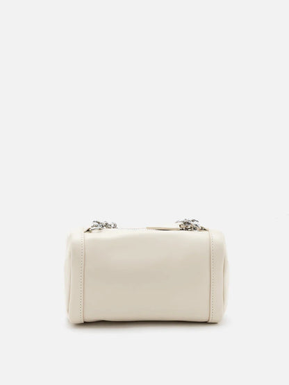 PAZZION, Mireille Leather Box Bag, Beige