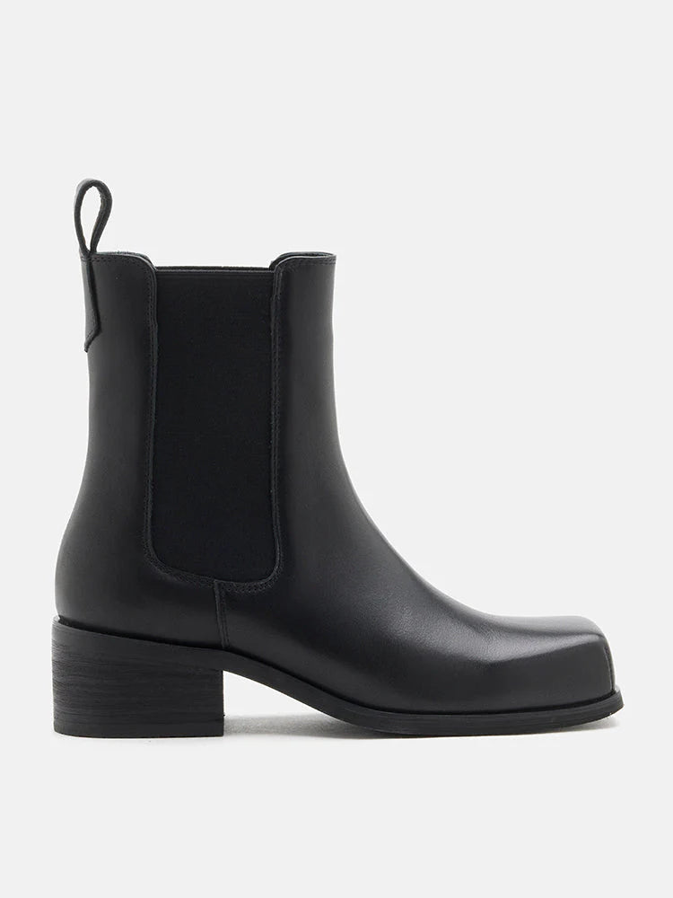 PAZZION, Narelle Square Toe Chelsea Boots, Black