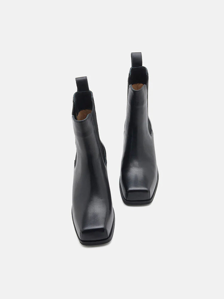 PAZZION, Narelle Square Toe Chelsea Boots, Black