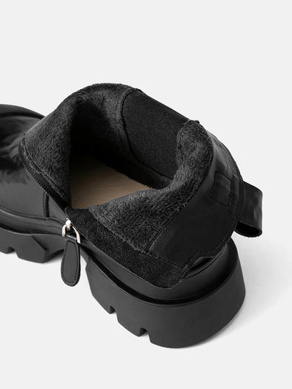 PAZZION, Natalya Leather Ankle Boots, Black