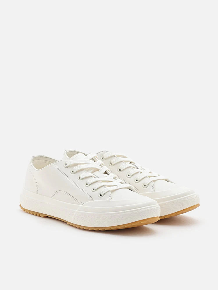 PAZZION, Nayeli Leather Sneakers, White